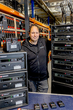 Frank Zwinkels, Head of Audio, with the new EW-DX systems