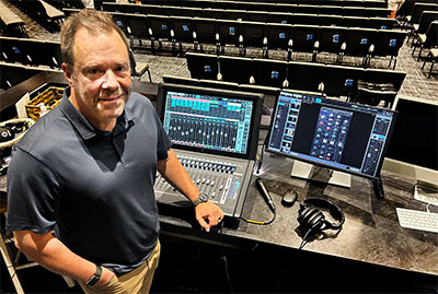FOH engineer Jeff Sandstrom