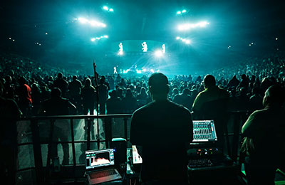 FOH engineer Jordan Waller