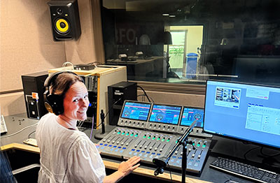 Tiffany Bentley in the WNED Producton Control Room