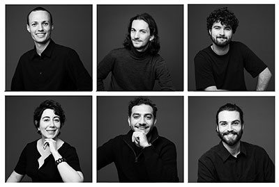 Adrien De Giovanni, Numa Galipot, bottom row: Hector Teyssier, Helen Karam, Yassine Zaim and Axel Jougleux