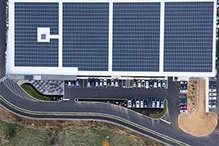 New facility's rooftop solar energy system