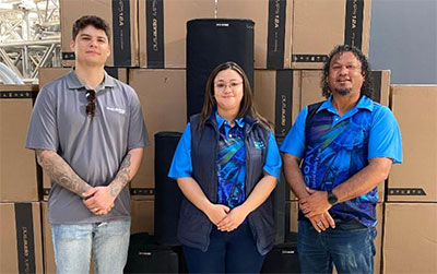 Cameron Jonker (SAW Namibia) , Shishenka Izaaks & Brian Izaaks (Conso AV)