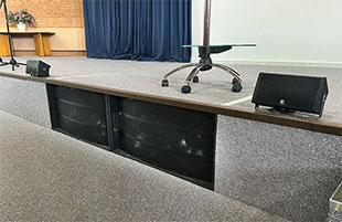 Sub 215 sub-bass enclosures at Coton Green Community Church