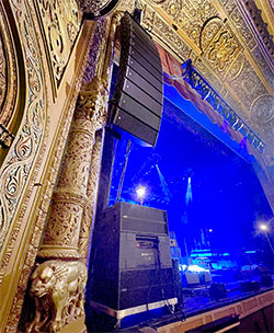 RCF HDL 50-A4K Active Three-Way Line Array Modules and TTS 36-A Active High Power Subwoofers, deployed at the Landmark Theatre