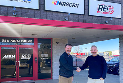 Chris Schwartz, President, Racing Electronics, and Lutz Rathmann, CEO Managed Technology, Riedel Communications