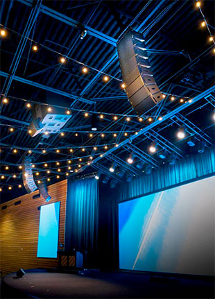 Stonegate's new Martin Audio WPS line array installation Stonegate's new Martin Audio WPS line arrays