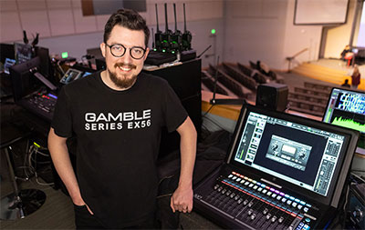 FOH engineer Keefe Bieggar