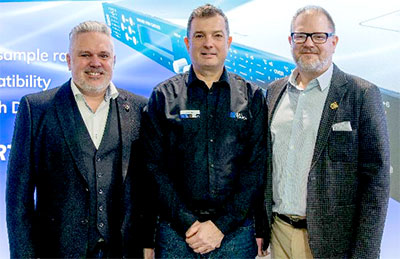 Pascal Castonguay, Vice President, Erikson Pro and Claus Frostell, Erikson Pro product manager flank Linea Research sales and marketing manager, Martin Hildred