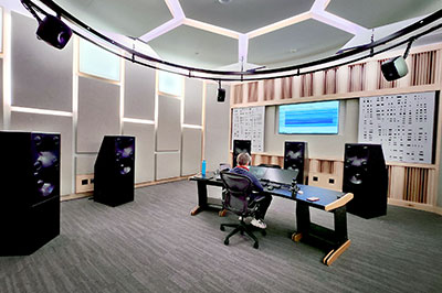Tippet Rise Mastering Suite, anchored by Genelec monitors