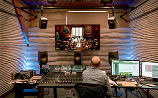 Tippet Rise Olivier Music Barn control room, with Avid S6 console and 7.1.4 Genelec system