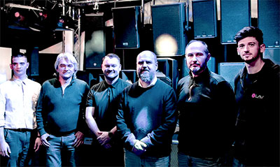 Niko Vujić (Project and sales assistant), Davor Vujić (General manager), Andy Magee (TT+ Audio), Massimo Bruni (International Sales Manager, RCF),  Patricio Valenta (Audio System Specialist), Domagoj Pavletić (Audio Sales assistant)