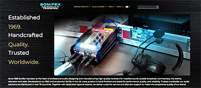Sonifex unveils new website