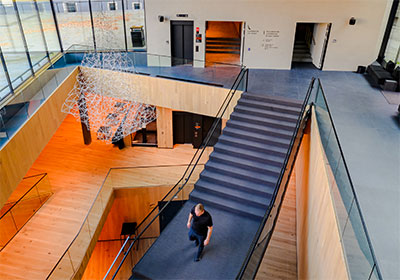 A total of 120 Genelec Smart IP speakers were installed throughout the complex