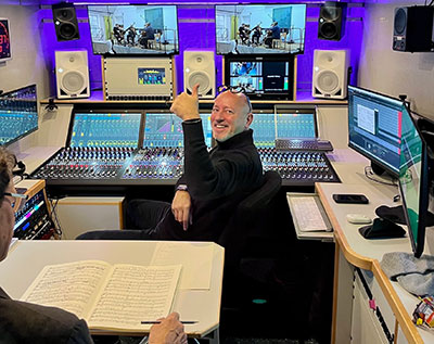Sound engineer Marko Kaminsky during production