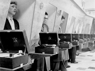 HMV listening booths