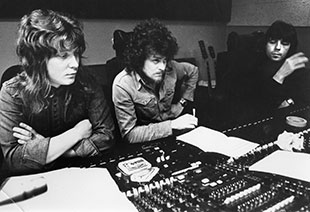 Louis with Steve and Andy from Sweet, recording ‘Fox on the Run’ at Kingsway Recorders