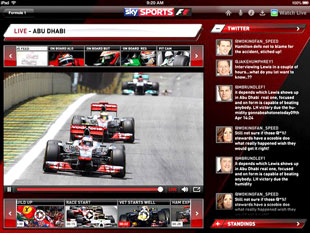 Sky F1 iPad app