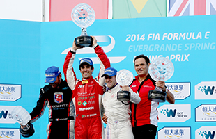 Beijing winners's podium (Pic: FIA) Formula E
