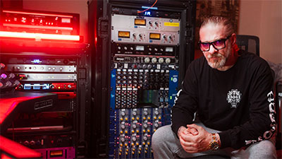 Christian Olde Wolbers, pictured with some of his Focusrite components