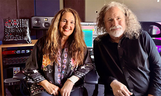 Starr Parodi and Jeff Fair, pictured in their new writing room at Sonic Fuel Studios