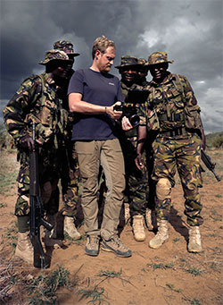 Tom Martienssen on location for Rhino