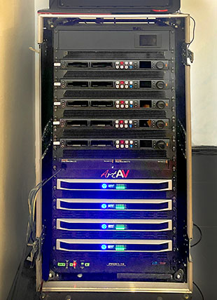 Lea rack at John Akomfrah’s Listening All Night To The Rain (Pic: Jack Hems)