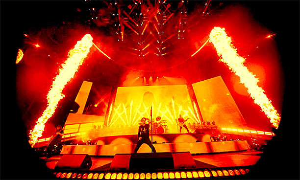 The tour featured a complex video installation and a new L-Acoustics sound system capable of delivering the precision and power their music demands